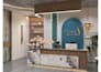 create luxury cosmetic shop interior with 3d rendering
